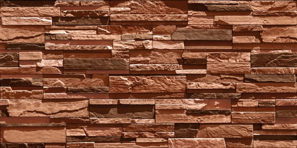 Elevation Wall Cladding Glazed Porcelain Tiles Lines Maroon Metrix