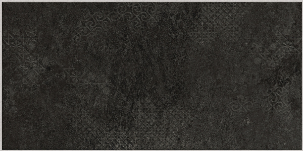 Earth Collection 12 mm Glazed Porcelain Tiles Lithos Negro