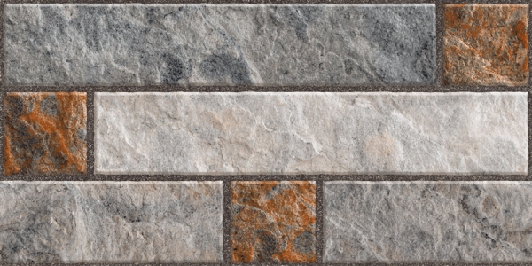 Elevation Wall Cladding Glazed Porcelain Tiles Bricks Natural