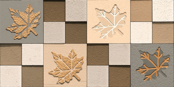 Elevation Wall Cladding Glazed Porcelain Tiles Botanic Brown