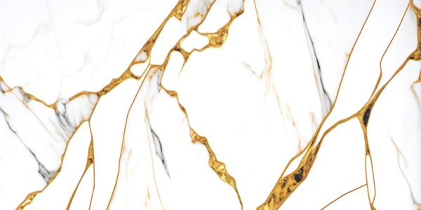 High Glossy Chroma Collection Glazed Porcelain Tiles White Gold