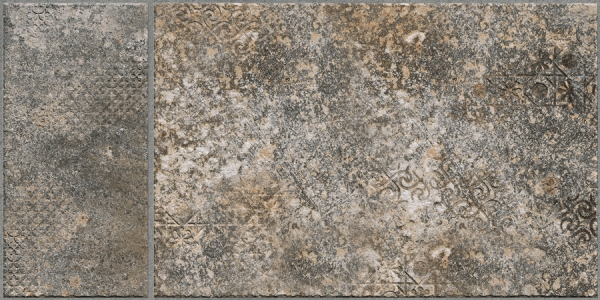 Earth Collection 12 mm Glazed Porcelain Tiles Lithos Iron
