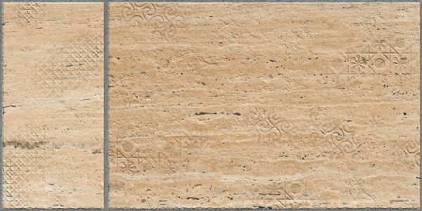 Earth Collection 12 mm Glazed Porcelain Tiles Lithos Travertine