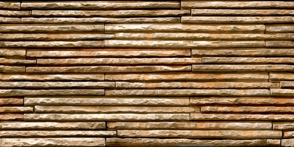 Elevation Wall Cladding Glazed Porcelain Tiles Strips Brown Metrix