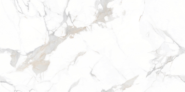 Glossy Endless Collection Glazed Porcelain Tiles Calcatux White