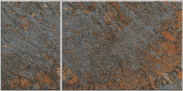 Earth Collection 12 mm Glazed Porcelain Tiles Lithos Rust