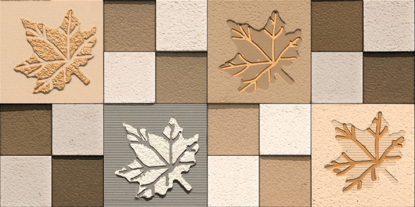 Elevation Wall Cladding Glazed Porcelain Tiles Botanic Brown