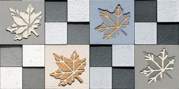 Elevation Wall Cladding Glazed Porcelain Tiles Botanic Azul Hr