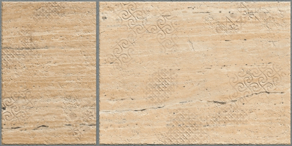 Earth Collection 12 mm Glazed Porcelain Tiles Lithos Travertine
