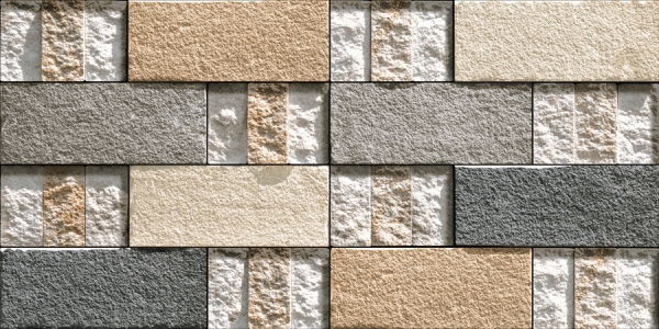 Elevation Wall Cladding Glazed Porcelain Tiles Dixon Mix