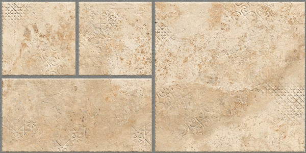 Earth Collection 12 mm Glazed Porcelain Tiles Lithos Umber