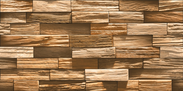 Elevation Wall Cladding Glazed Porcelain Tiles Iroko Brown Wood