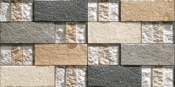 Elevation Wall Cladding Glazed Porcelain Tiles Dixon Mix