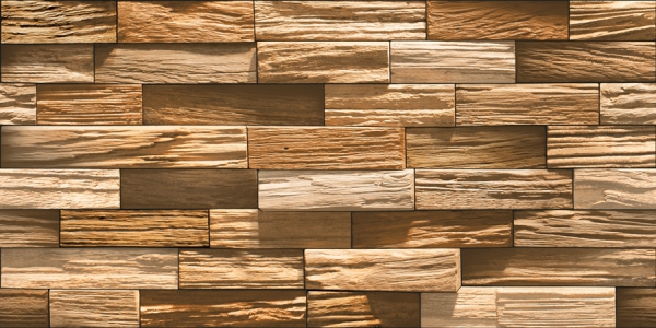 Elevation Wall Cladding Glazed Porcelain Tiles Iroko Brown Wood