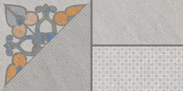 Earth Collection 12 mm Glazed Porcelain Tiles Ramos Grey