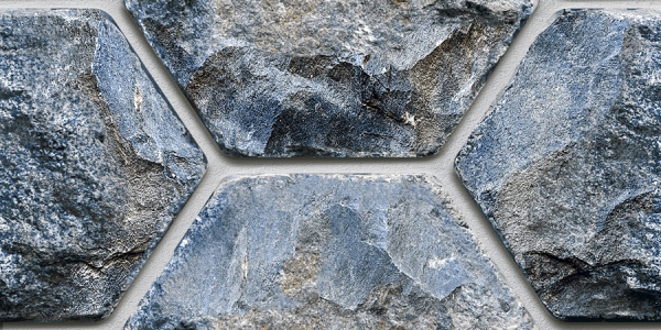 Elevation Wall Cladding Glazed Porcelain Tiles Hexa Natural Metrix