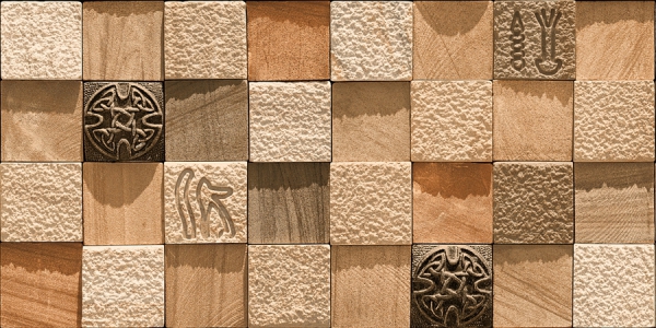 Elevation Wall Cladding Glazed Porcelain Tiles Mosiaco Brown Metrix