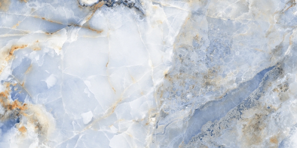 Glossy Millenia Collection Glazed Porcelain Tiles Aura Onyx Azul