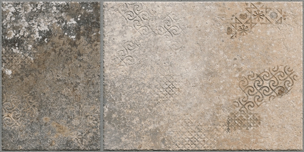 Earth Collection 12 mm Glazed Porcelain Tiles Lithos Iron