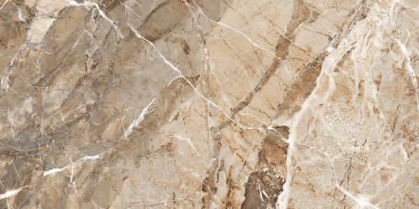 Glossy Radiant Collection Glazed Porcelain Tiles Oikos Brown