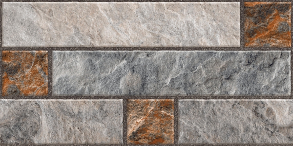 Elevation Wall Cladding Glazed Porcelain Tiles Bricks Natural