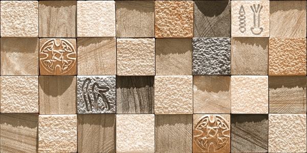 Elevation Wall Cladding Glazed Porcelain Tiles Mosiaco Natural Metrix