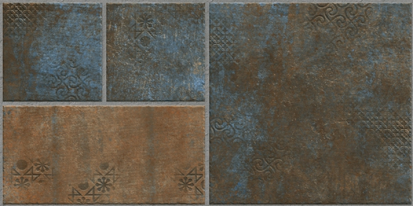 Earth Collection 12 mm Glazed Porcelain Tiles Lithos Ocean