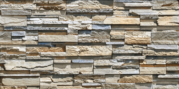 Elevation Wall Cladding Glazed Porcelain Tiles Lines Gris Metrix