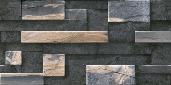 Elevation Wall Cladding Glazed Porcelain Tiles Apolo Slate