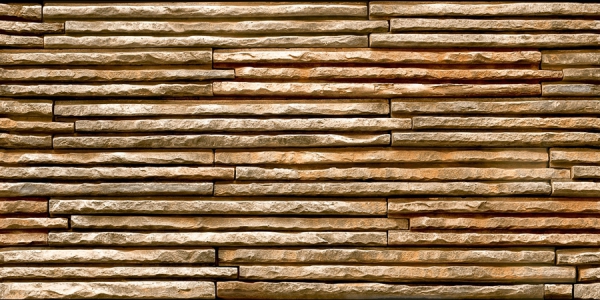 Elevation Wall Cladding Glazed Porcelain Tiles Strips Brown Metrix