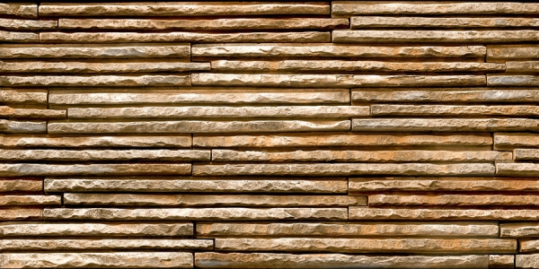 Elevation Wall Cladding Glazed Porcelain Tiles Strips Brown Metrix