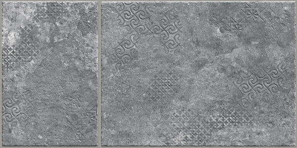 Earth Collection 12 mm Glazed Porcelain Tiles Lithos Charcol