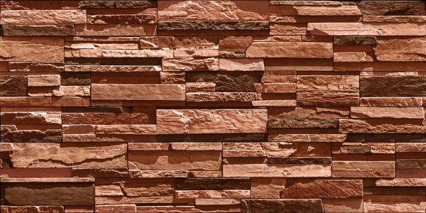 Elevation Wall Cladding Glazed Porcelain Tiles Lines Maroon Metrix