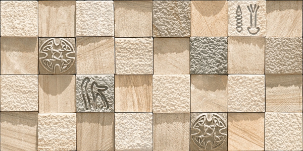 Elevation Wall Cladding Glazed Porcelain Tiles Mosiaco Beige Metrix