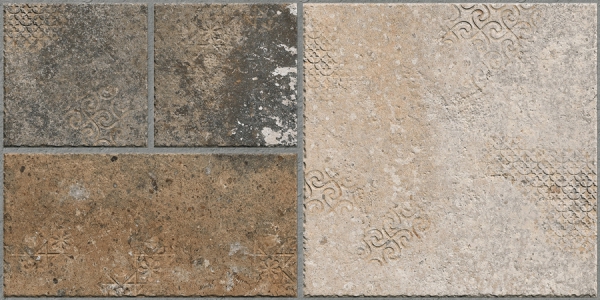 Earth Collection 12 mm Glazed Porcelain Tiles Lithos Iron