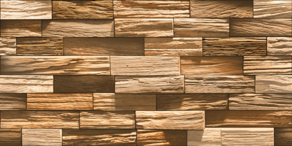 Elevation Wall Cladding Glazed Porcelain Tiles Iroko Brown Wood