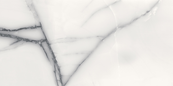 Glossy Millenia Collection Glazed Porcelain Tiles Lerox White