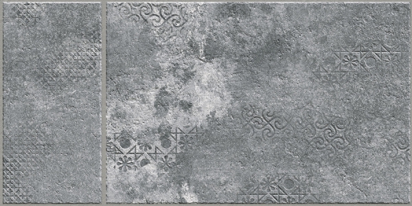 Earth Collection 12 mm Glazed Porcelain Tiles Lithos Charcol