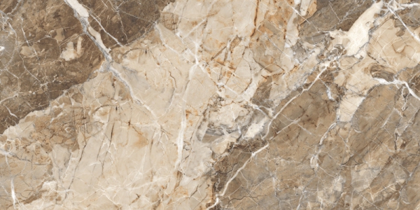 Glossy Radiant Collection Glazed Porcelain Tiles Oikos Brown