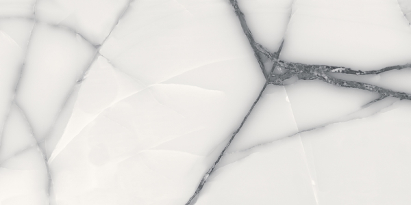 Glossy Millenia Collection Glazed Porcelain Tiles Lerox White