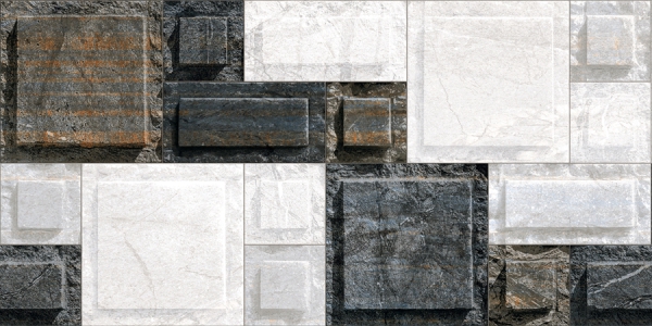 Elevation Wall Cladding Glazed Porcelain Tiles Storm Nero Metrix