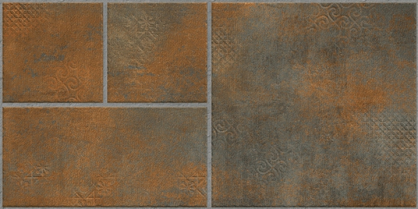 Earth Collection 12 mm Glazed Porcelain Tiles Lithos Copper