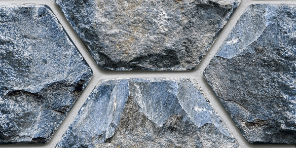 Elevation Wall Cladding Glazed Porcelain Tiles Hexa Natural Metrix