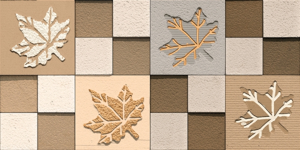 Elevation Wall Cladding Glazed Porcelain Tiles Botanic Brown