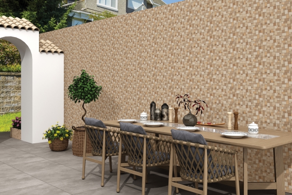 Elevation Wall Cladding Glazed Porcelain Tiles Jsla Beige