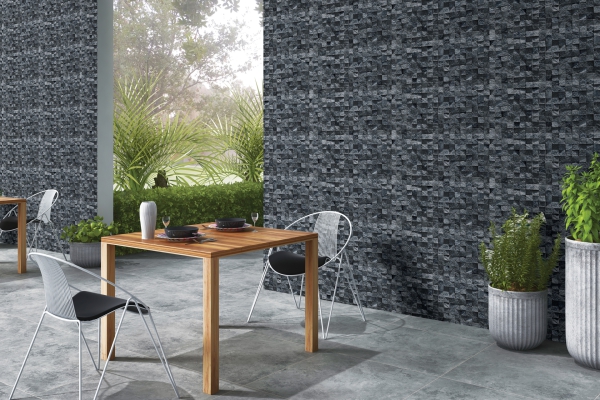 Elevation Wall Cladding Glazed Porcelain Tiles Texas Slate