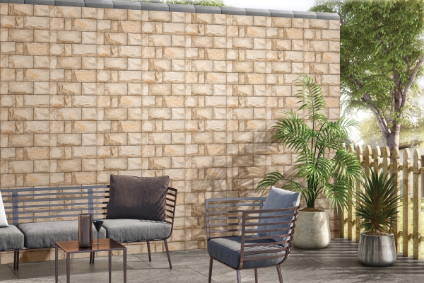 Elevation Wall Cladding Glazed Porcelain Tiles Bosco Beige