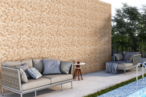 Elevation Wall Cladding Glazed Porcelain Tiles Texas Brwon