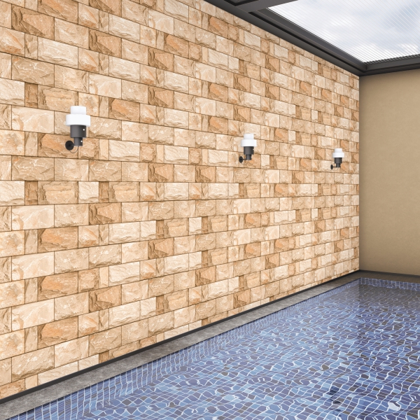 Elevation Wall Cladding Glazed Porcelain Tiles Bosco Camel
