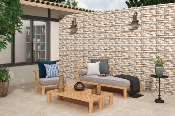 Elevation Wall Cladding Glazed Porcelain Tiles Apolo Marfil